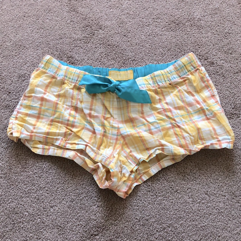 Yellow sleep shorts, size M